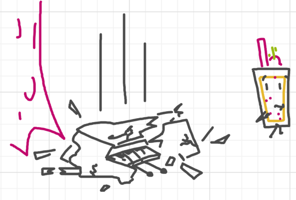 A panel from What's The Point, episode five of the Board Boards object show by Furretwalk/WalkingFurret.